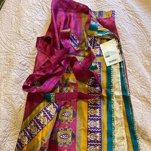 Reversible Silk Sari Wrap Skirt